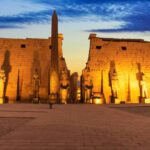 Luxor Temple main view, beautiful sunset light, Egypt.